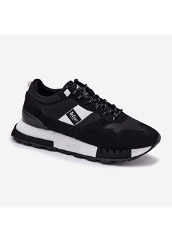 Sneakersy Męskie Na Platformie Lee Cooper LCJ-25-03-3378M Czarne - id: 224799 - marki Lee Cooper - 181220439 Sneakersy Męskie Na Platformie Lee Cooper LCJ-25-03-3378M Czarne ze sklepu ButyModne.pl w kategorii Buty sportowe męskie - zdjęcie 181220439