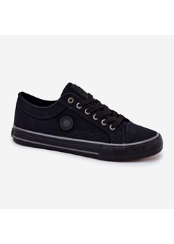 Trampki Męskie Materiałowe Big Star RR174338 Czarne ze sklepu ButyModne.pl w kategorii Trampki męskie - zdjęcie 181220456