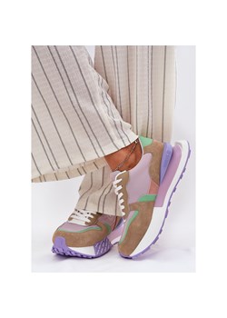 Zamszowe Sneakersy Damskie Na Platformie Big Star RR274815 HI-POLY System Różowe ze sklepu ButyModne.pl w kategorii Buty sportowe damskie - zdjęcie 181220487