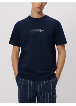 Reserved - T-shirt comfort z nadrukiem - granatowy ze sklepu Reserved w kategorii T-shirty męskie - zdjęcie 181222025