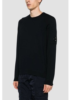 C.P. COMPANY Czarny męski cienki sweter Crew Neck, Rozmiar M ze sklepu outfit.pl w kategorii Swetry męskie - zdjęcie 181222347