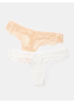 Sinsay - Koronkowe stringi 2 pack - wielobarwny ze sklepu Sinsay w kategorii Majtki damskie - zdjęcie 181223205