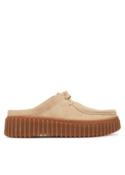 Klapki Clarks Torhill Mule 26181197 Écru ze sklepu eobuwie.pl w kategorii Klapki damskie - zdjęcie 181223439