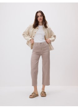 Reserved - Jeansy culotte w paski - beżowy ze sklepu Reserved w kategorii Jeansy damskie - zdjęcie 181223977