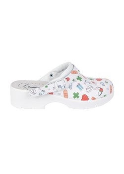 Buty damskie skórzane chodaki klapki w medyczne wzory comfooty Alice ze sklepu butyolivier w kategorii Klapki damskie - zdjęcie 181224178