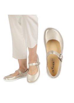 Baleriny barefoot damskie Olivier 1286 – skórzane buty z klamerką do codziennych i eleganckich stylizacji złote - id: 10670n - marki Olivier - 181224185 Baleriny barefoot damskie Olivier 1286 – skórzane buty z klamerką do codziennych i eleganckich stylizacji złote ze sklepu butyolivier w kategorii Półbuty damskie - zdjęcie 181224185