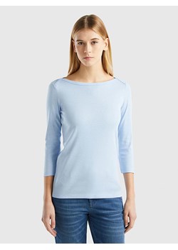 Benetton Koszulka w kolorze błękitnym ze sklepu Limango Polska w kategorii Bluzki damskie - zdjęcie 181224799
