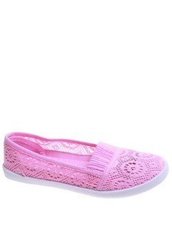 Różowe ażurowe tenisówki dziewczęce /B5-2 15834 T069/ ze sklepu Pantofelek24.pl w kategorii Trampki dziecięce - zdjęcie 181225678