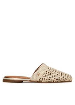 Tommy Hilfiger Klapki Crochet Mule FW0FW08413 Écru ze sklepu MODIVO w kategorii Klapki damskie - zdjęcie 181226445