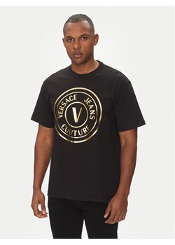 Versace Jeans Couture T-Shirt 78GAHT01 Czarny Regular Fit ze sklepu MODIVO w kategorii T-shirty męskie - zdjęcie 181226668