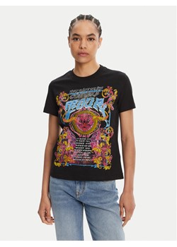 Versace Jeans Couture T-Shirt 78HAHC03 Czarny Regular Fit ze sklepu MODIVO w kategorii Bluzki damskie - zdjęcie 181226705