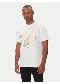 Versace Jeans Couture T-Shirt 78GAHT01 Biały Regular Fit ze sklepu MODIVO w kategorii T-shirty męskie - zdjęcie 181226767