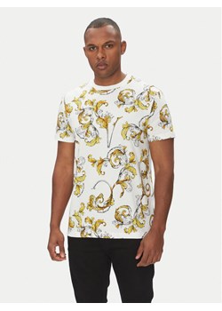 Versace Jeans Couture T-Shirt 78GAH6S0 Biały Regular Fit ze sklepu MODIVO w kategorii T-shirty męskie - zdjęcie 181227018
