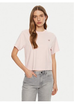 Guess T-Shirt W4YI05 K8HM0 Różowy Regular Fit ze sklepu MODIVO w kategorii Bluzki damskie - zdjęcie 181227128