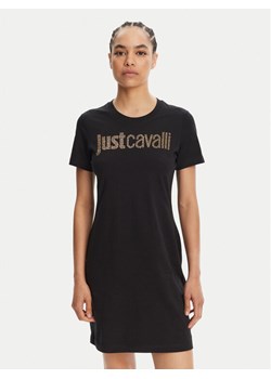 Just Cavalli Sukienka codzienna 78PAOE15 Czarny Regular Fit ze sklepu MODIVO w kategorii Sukienki - zdjęcie 181227189