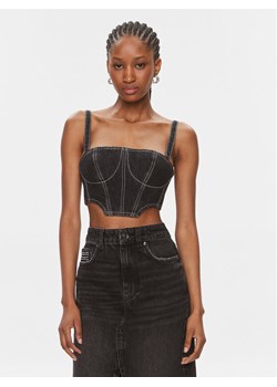 Karl Lagerfeld Jeans Top 240J1600 Czarny Slim Fit ze sklepu MODIVO w kategorii Bluzki damskie - zdjęcie 181227297
