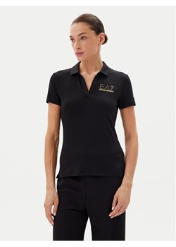 EA7 Emporio Armani Polo 7W000266 AF12500 UC001 Czarny Regular Fit ze sklepu MODIVO w kategorii Bluzki damskie - zdjęcie 181227386