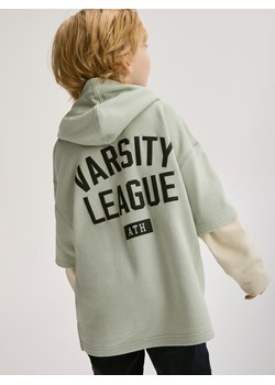 Reserved - Longsleeve oversize z grubszej dzianiny - miętowy ze sklepu Reserved w kategorii Bluzy chłopięce - zdjęcie 181229878