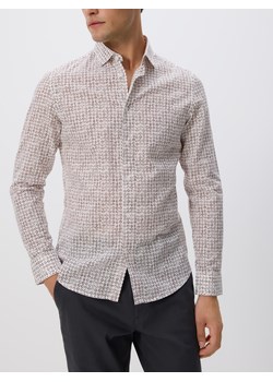 Reserved - Bawełniana koszula slim fit - beżowy ze sklepu Reserved w kategorii Koszule męskie - zdjęcie 181230059