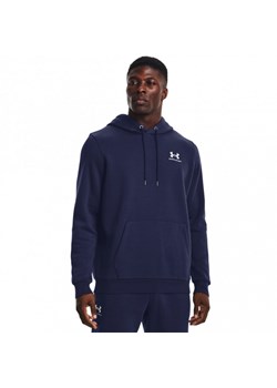 Męska bluza dresowa nierozpinana z kapturem Under Armour UA Icon Fleece Hoodie - granatowa ze sklepu Sportstylestory.com w kategorii Bluzy męskie - zdjęcie 181231917