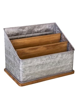 Anticline Półka w kolorze srebrno-jasnobrązowym na listy - 29 x 22 x 19,5 cm ze sklepu Limango Polska w kategorii Pojemniki kuchenne - zdjęcie 181232387