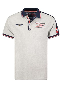 Geographical Norway Koszulka polo &quot;Kezolo&quot; w kolorze jasnoszaro-granatowym ze sklepu Limango Polska w kategorii T-shirty chłopięce - zdjęcie 181233168