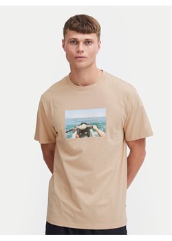 Solid T-Shirt 21108237 Beżowy Regular Fit ze sklepu MODIVO w kategorii T-shirty męskie - zdjęcie 181233346