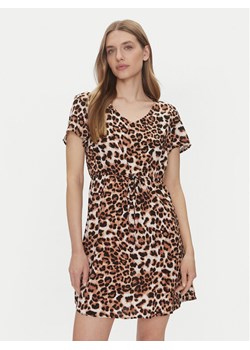 Vero Moda Sukienka codzienna Easy Joy 10307990 Brązowy Regular Fit ze sklepu MODIVO w kategorii Sukienki - zdjęcie 181233378