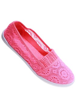 Fuksjowe ażurowe tenisówki dziewczęce /F4-2 15835 T069/ ze sklepu Pantofelek24.pl w kategorii Trampki dziecięce - zdjęcie 181234307