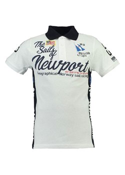 Geographical Norway Koszulka polo &quot;Kayport&quot; w kolorze biało-czarnym ze sklepu Limango Polska w kategorii T-shirty chłopięce - zdjęcie 181235035