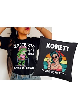 Zestaw prezentowy na 40 urodziny , koszulka na 40 oraz poduszka z nadrukiem ze sklepu Time For Fashion w kategorii Bluzki damskie - zdjęcie 181235419