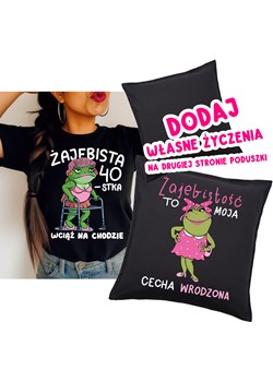 Zestaw prezentowy na 40 urodziny , koszulka na 40 oraz poduszka z życzeniami na drugiej stronie ze sklepu Time For Fashion w kategorii Bluzki damskie - zdjęcie 181235425