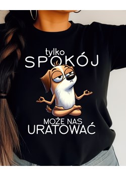 Damska koszulka z fajnym nadrukiem - TYLKO SPOKÓJ MOŻE NAS URATOWAĆ ze sklepu Time For Fashion w kategorii Bluzki damskie - zdjęcie 181235448