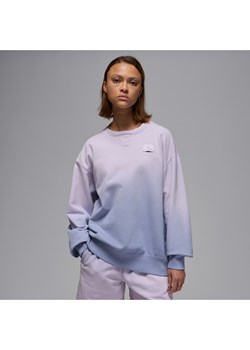 Damska bluza dresowa z dzianiny dresowej z półokrągłym dekoltem Jordan Flight Fleece - Fiolet ze sklepu Nike poland w kategorii Bluzy damskie - zdjęcie 181235705
