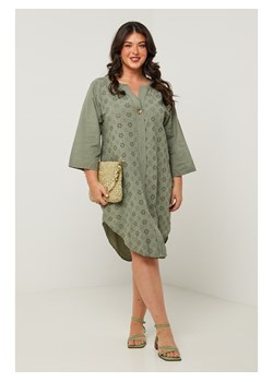 Curvy Lady Sukienka w kolorze khaki ze sklepu Limango Polska w kategorii Sukienki - zdjęcie 181237408