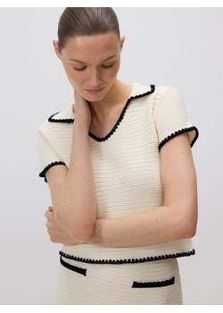 Reserved - Sweter polo - złamana biel ze sklepu Reserved w kategorii Swetry damskie - zdjęcie 181237508