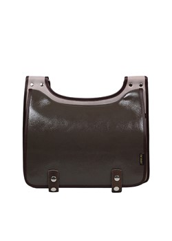 beżowo brazowa torba skórzana na ramię listonoszka Bookcase ze sklepu Słoń Torbalski w kategorii Listonoszki - zdjęcie 181237685