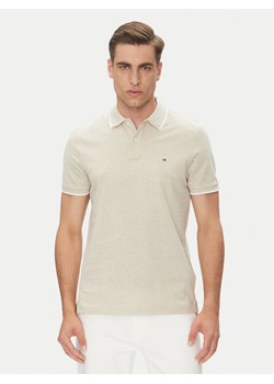 Tommy Hilfiger Polo MW0MW33140 Beżowy Regular Fit ze sklepu MODIVO w kategorii T-shirty męskie - zdjęcie 181237986