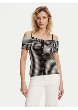 Morgan Bluzka 241-DROPEZ Czarny Slim Fit - id: 0000305255938 - marki Morgan - 181237988 Morgan Bluzka 241-DROPEZ Czarny Slim Fit ze sklepu MODIVO w kategorii Bluzki damskie - zdjęcie 181237988