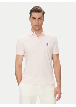 Tommy Hilfiger Polo MW0MW33167 Różowy Regular Fit ze sklepu MODIVO w kategorii T-shirty męskie - zdjęcie 181238126