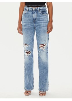 Guess Jeansy W4YA33 D4WBH Niebieski Straight Leg ze sklepu MODIVO w kategorii Jeansy damskie - zdjęcie 181238257