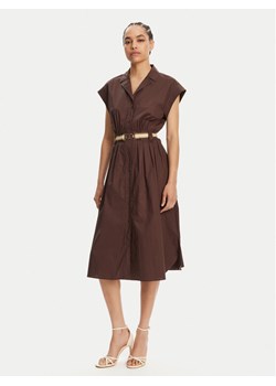 TWINSET Sukienka koszulowa 251TT2102 Brązowy Loose Fit ze sklepu MODIVO w kategorii Sukienki - zdjęcie 181238366