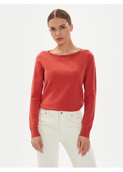 Tommy Hilfiger Sweter WW0WW40099 Czerwony Regular Fit ze sklepu MODIVO w kategorii Swetry damskie - zdjęcie 181238368