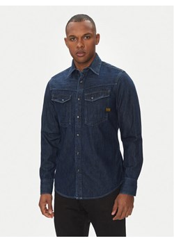 G-Star Raw Koszula jeansowa Dakota D23616-D252 Granatowy Slim Fit ze sklepu MODIVO w kategorii Koszule męskie - zdjęcie 181238427