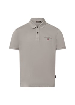 Napapijri Męska koszulka polo - Elbas Mężczyźni Bawełna jasny szary jednolity ze sklepu vangraaf w kategorii T-shirty męskie - zdjęcie 181239955