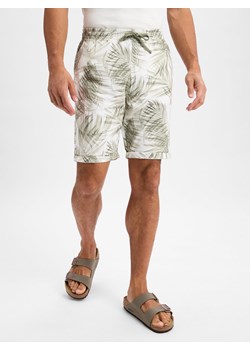 Tom Tailor Denim Bermudy Mężczyźni len oliwkowy wzorzysty ze sklepu vangraaf w kategorii Spodenki męskie - zdjęcie 181240065