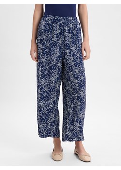 Marie Lund Letnie spodnie Kobiety wiskoza granatowy wzorzysty ze sklepu vangraaf w kategorii Spodnie damskie - zdjęcie 181240216