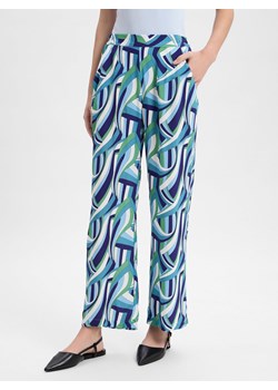 Marie Lund Damskie spodnie materiałowe Kobiety wiskoza jasnoniebieski wzorzysty ze sklepu vangraaf w kategorii Spodnie damskie - zdjęcie 181240219
