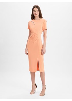 Lipsy Sukienka damska shift Kobiety morelowy jednolity ze sklepu vangraaf w kategorii Sukienki - zdjęcie 181240286