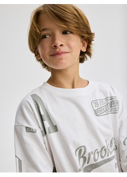 Reserved - T-shirt oversize - złamana biel ze sklepu Reserved w kategorii T-shirty chłopięce - zdjęcie 181243036